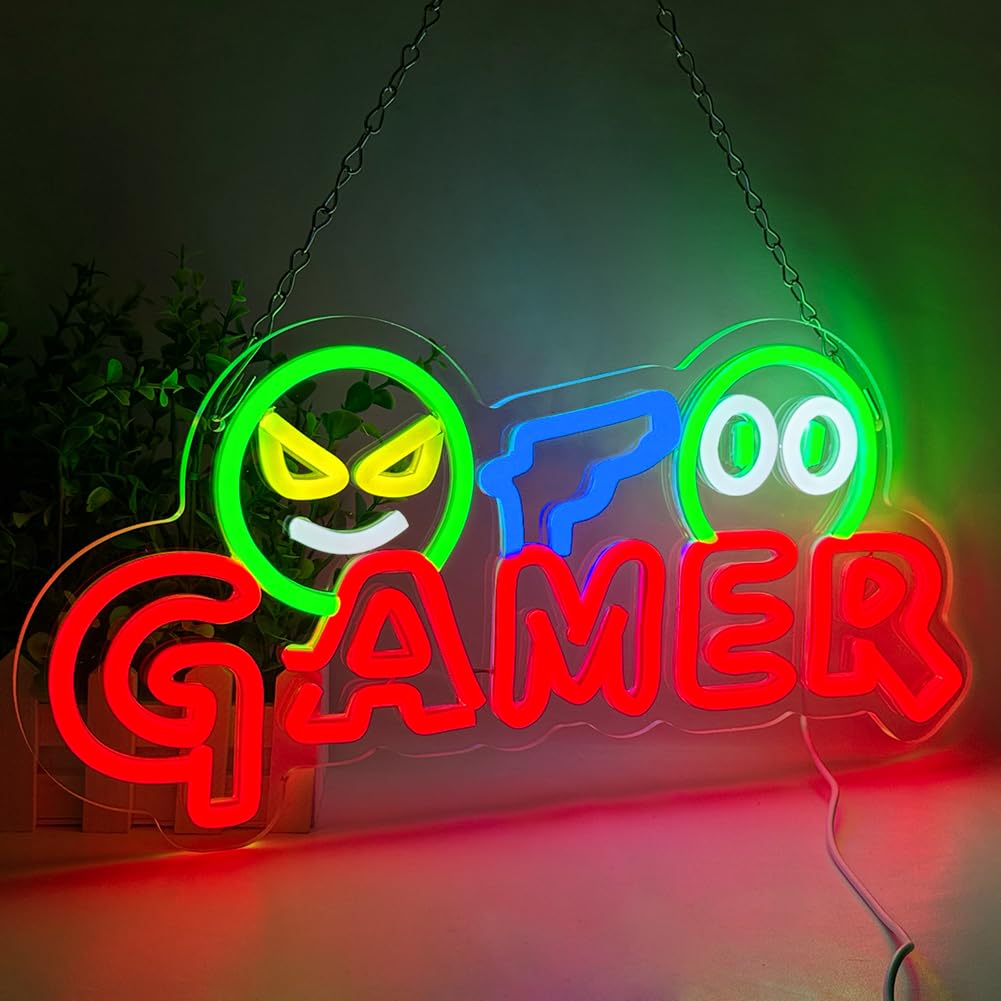 Party Games School - Insegna al Neon LED per Gamer,