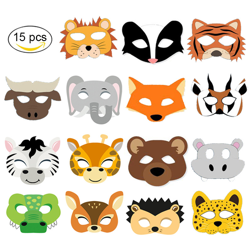 Zoo Party Games - 15 pz/set maschere per animali giochi