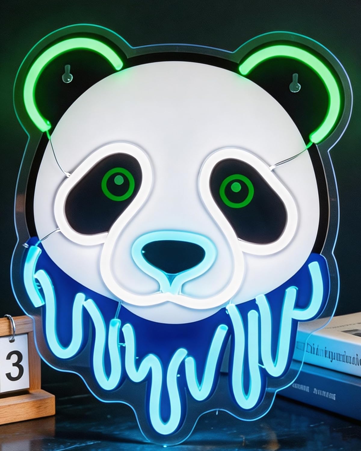 Zoo Party Games - Insegna LED Neon Panda, Luce Neon