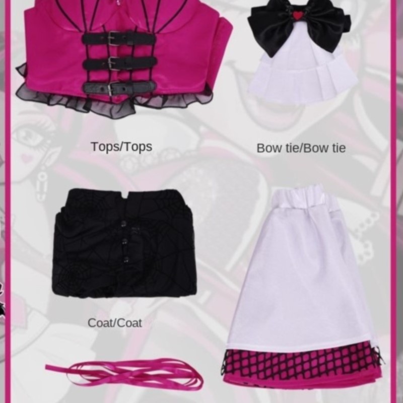 Party Games School - Costumi Cosplay Anime Vampir Draculaura, Uniforme