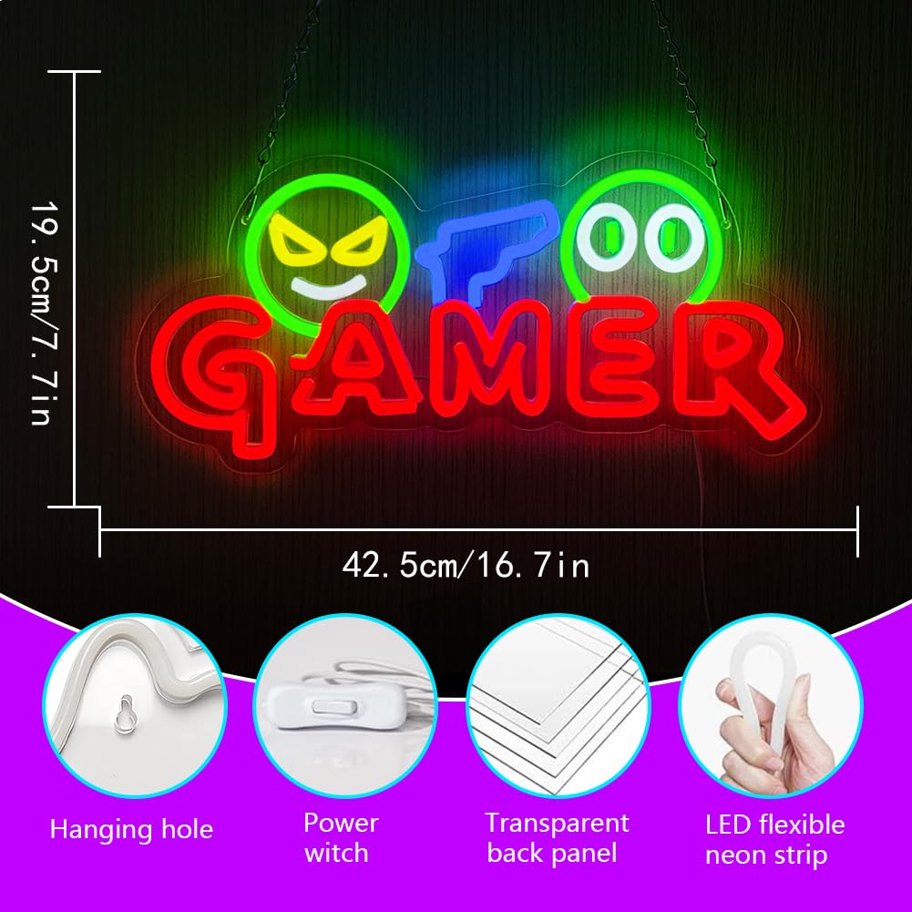 Insegna al Neon LED per Gamer, - Party Games School recensione e prezzo