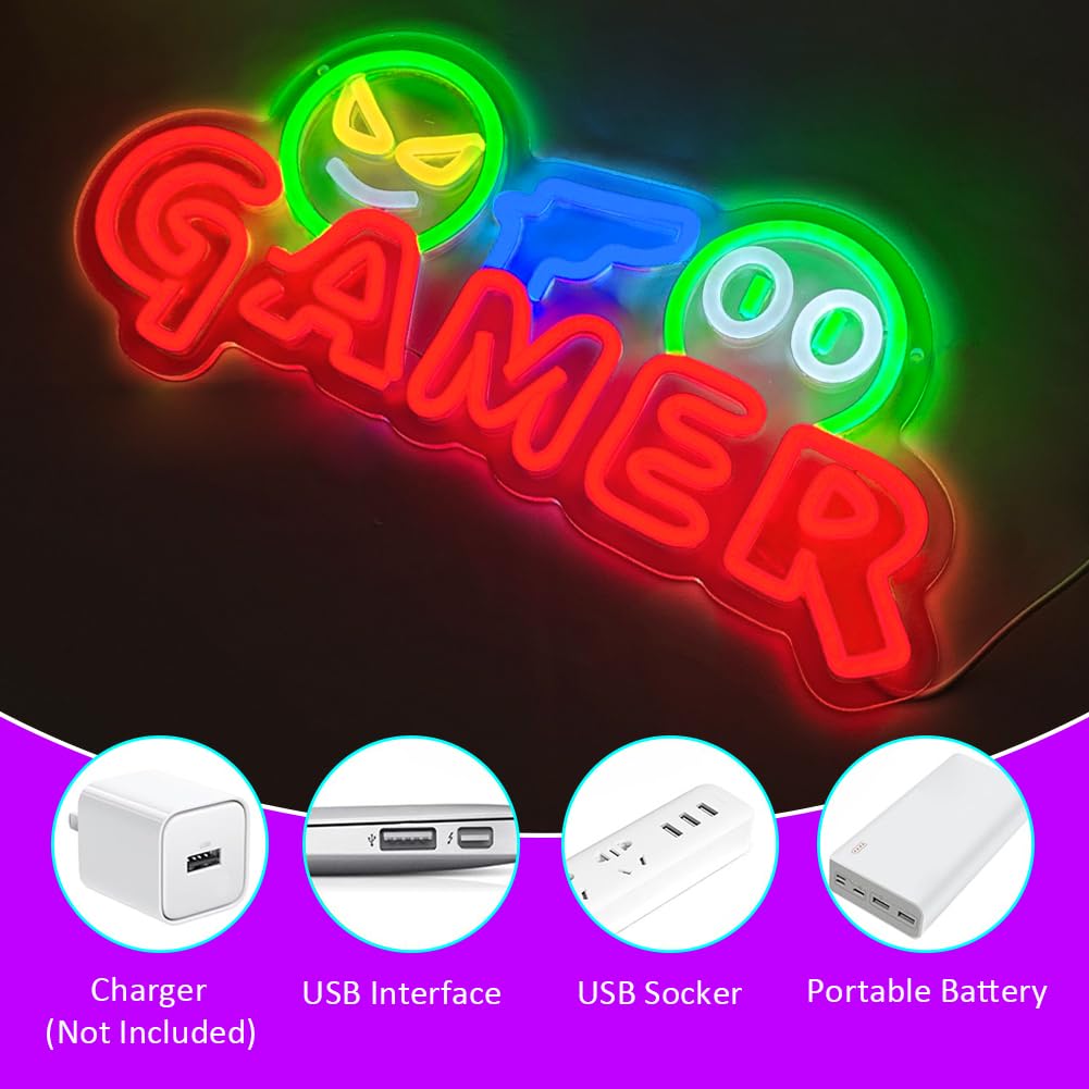 Insegna al Neon LED per Gamer, - Party Games School recensione e prezzo