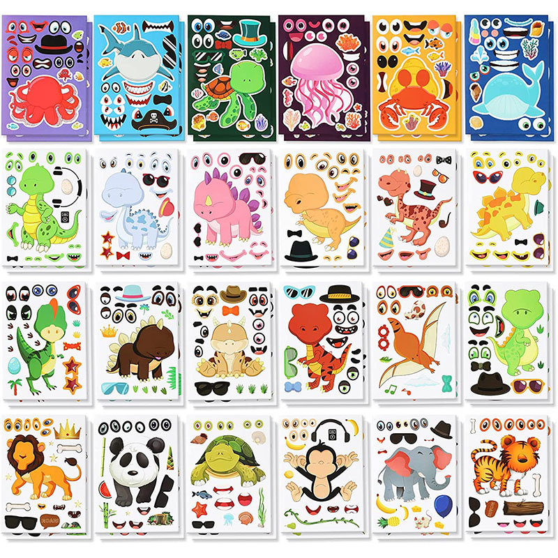 12/24 fogli Crea un viso Adesi - Zoo Party Games recensione e prezzo